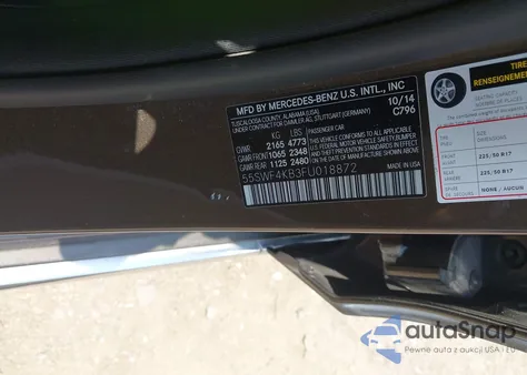 2015 Mercedes-Benz C 300 4Matic/Luxury 4Matic/Sport 4Matic from USA, damaged, VIN 55SWF4KB3FU018872